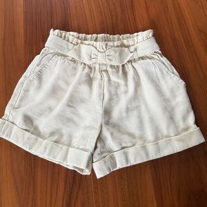 Janie and Jack Cream High Waist Shorts